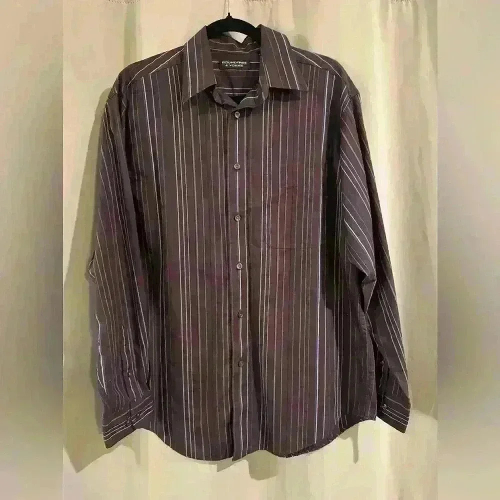 Men’s Purple Roundtree & Yorke Button Down